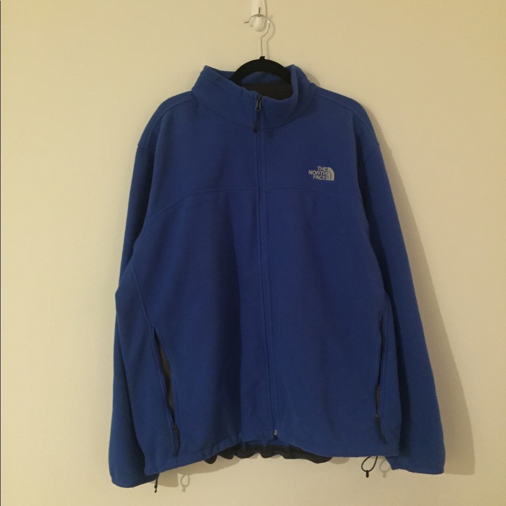 North Face blue fleece jacket